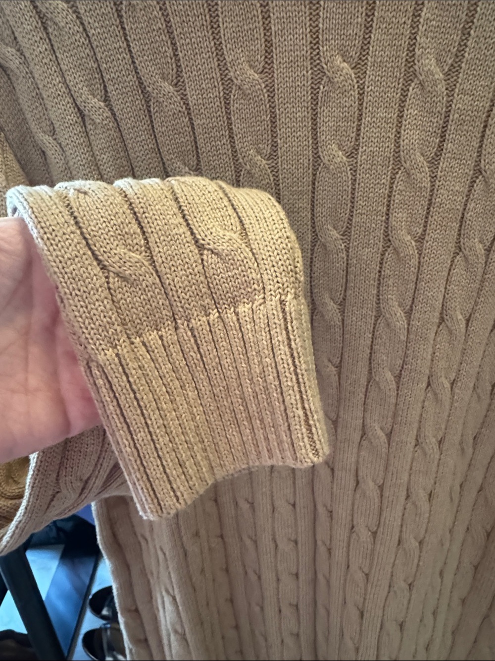 Polo by Ralph Lauren Taupe Cable-Knit Crewneck Dress - Picture 4 of 7